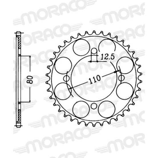 Couronne acier Supersprox Pas 530 RFE-284