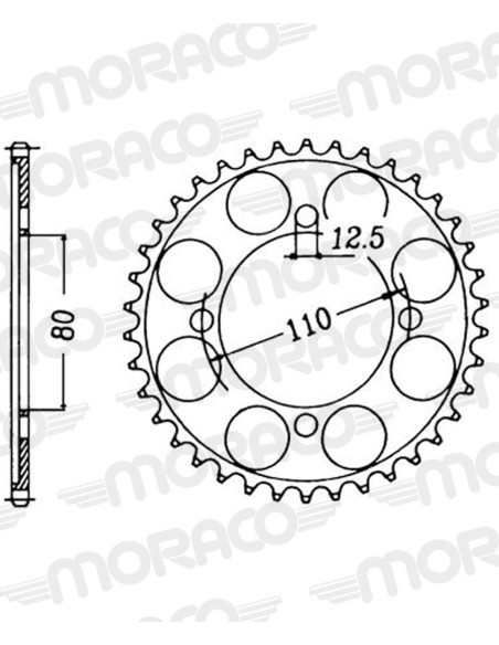 Couronne acier Supersprox Pas 530 RFE-284