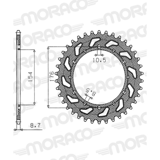 Couronne acier Supersprox Pas 530 RFE-1340