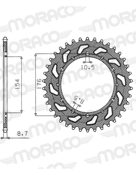 Couronne acier Supersprox Pas 530 RFE-1340