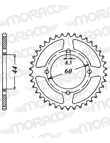 Couronne acier Supersprox Pas 428 RFE-833