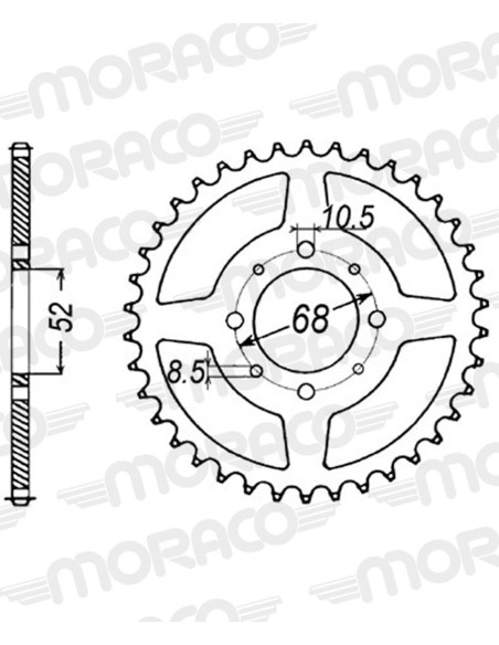 Couronne acier Supersprox Pas 420 RFE-801