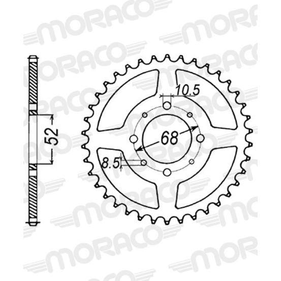 Couronne acier Supersprox Pas 428 CE101
