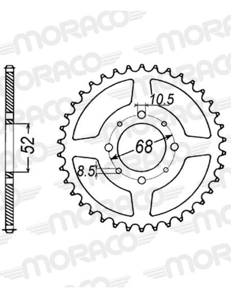 Couronne acier Supersprox Pas 428 CE101