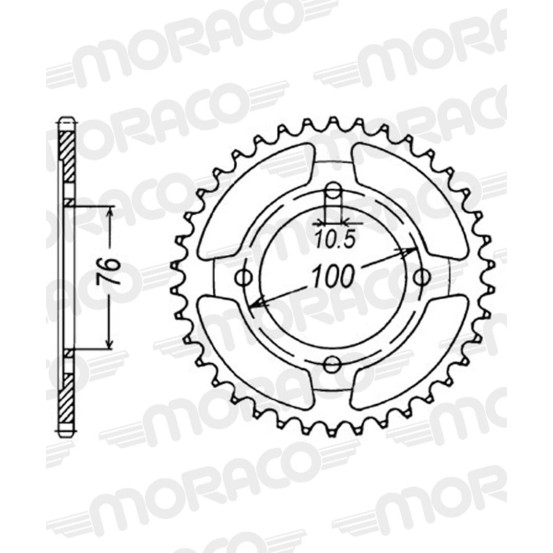 Couronne acier Supersprox Pas 428 RFE-1806