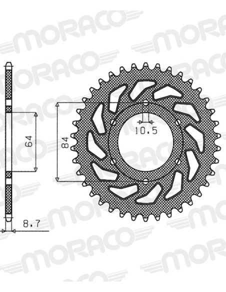 Couronne acier Supersprox Pas 530 CE400
