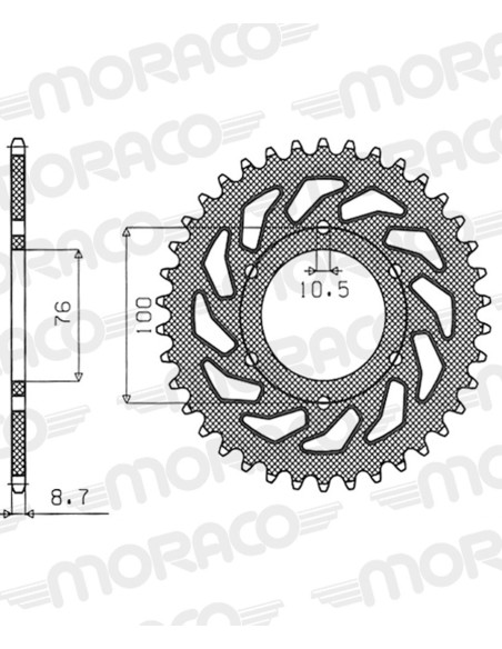 Couronne acier Supersprox Pas 630 CE600