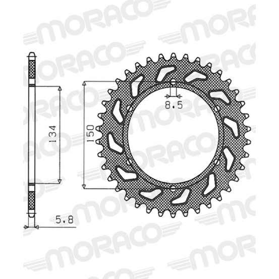 Couronne acier Supersprox Pas 520 RFE-460