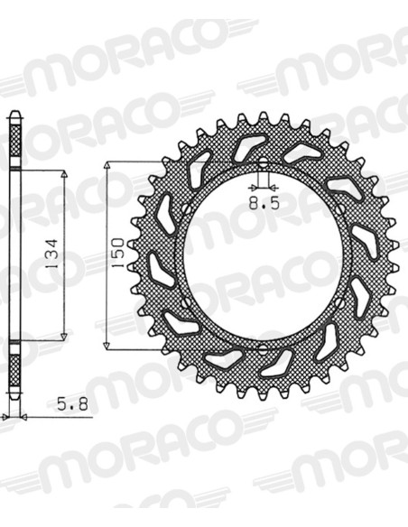 Couronne acier Supersprox Pas 520 RFE-460
