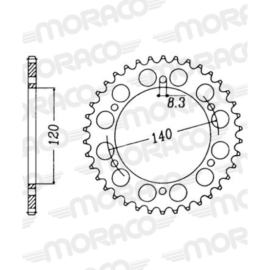 Couronne acier Supersprox Pas 520 CG302