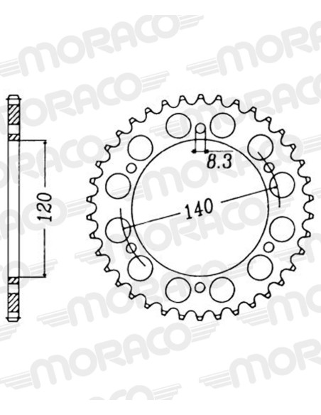 Couronne acier Supersprox Pas 520 CG302