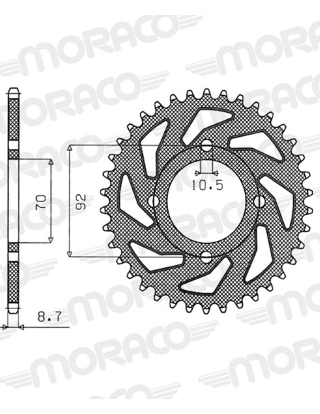 Couronne acier Supersprox Pas 530 CG400