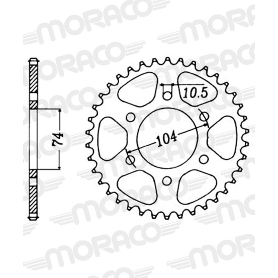 Couronne acier Supersprox Pas 530 CG401