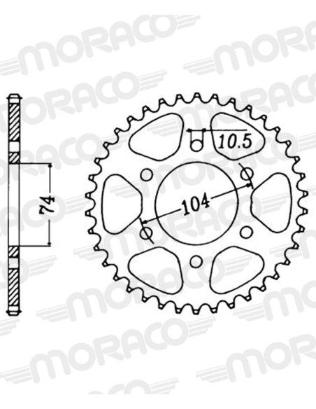 Couronne acier Supersprox Pas 530 CG401