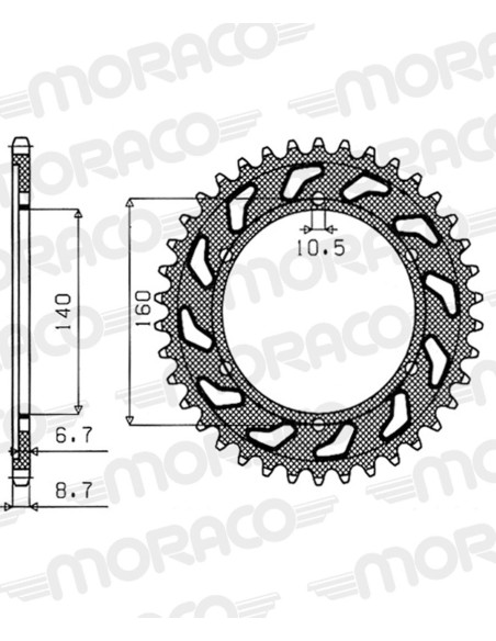 Couronne acier Supersprox Pas 530 RFE-502