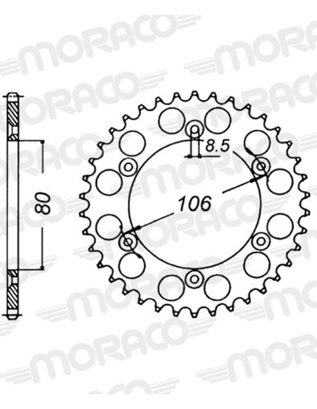 Couronne acier Supersprox Pas 520 RFE-22
