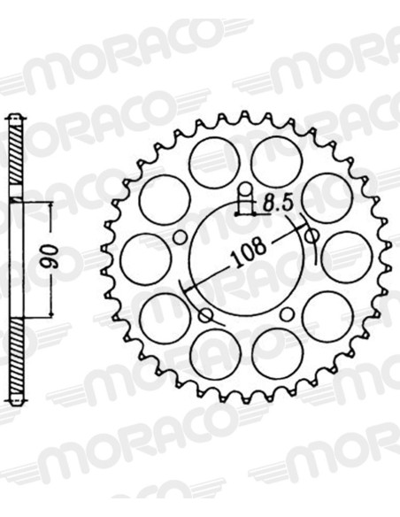 Couronne acier Supersprox Pas 520 CI303
