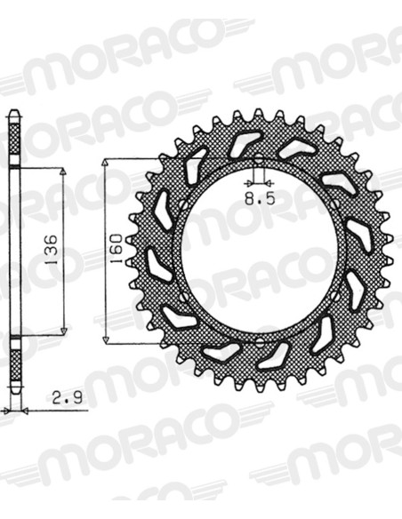Couronne acier Supersprox Pas 520 RFE-5