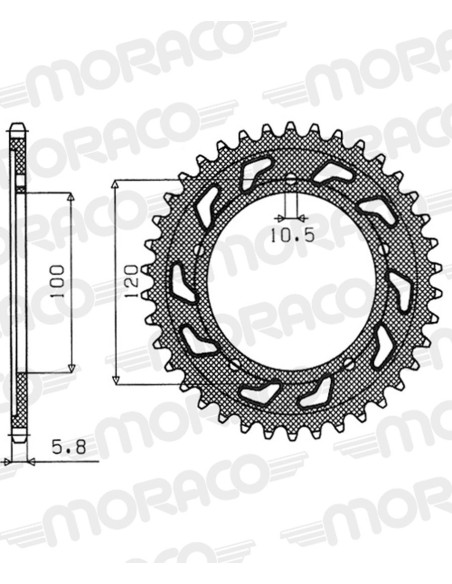 Couronne acier Supersprox Pas 520 CI801