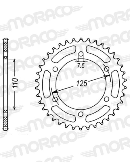 Couronne acier Supersprox Pas 520 CK200
