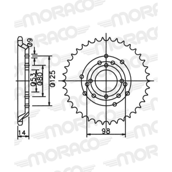 Couronne acier Supersprox Pas 420 RFE-6610
