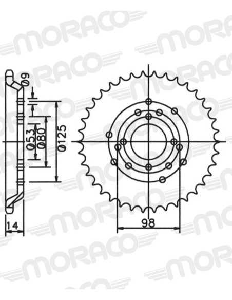 Couronne acier Supersprox Pas 420 RFE-6610