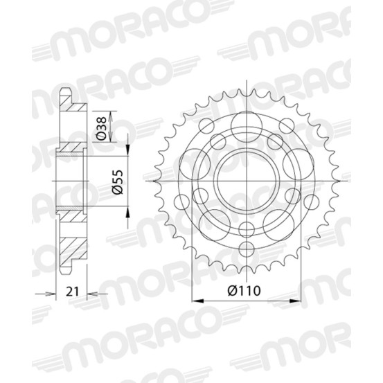 Couronne acier Supersprox Pas 520 CL606