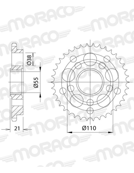 Couronne acier Supersprox Pas 520 CL606