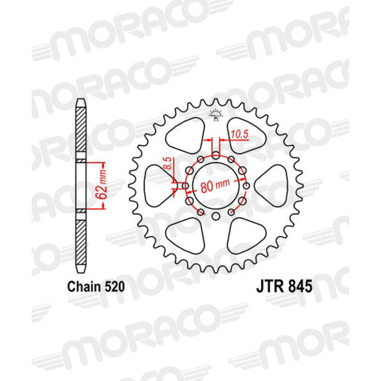 Couronne acier Supersprox Pas 520 RFE-845