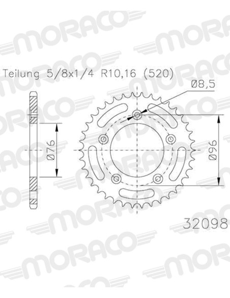 Couronne acier Supersprox Pas 520 RFE-205