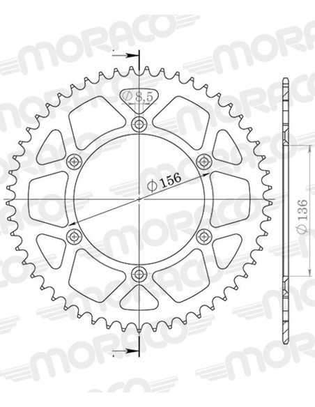 Couronne Stealth Supersprox Bi-métal Pas 520 Or CE206SG