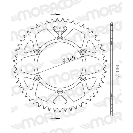 Couronne Stealth Supersprox Bi-métal Pas 520 Noir CE206SN