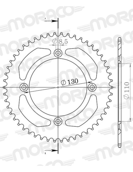 Couronne Stealth Supersprox Bi-métal Pas 420 Noir CA104SN