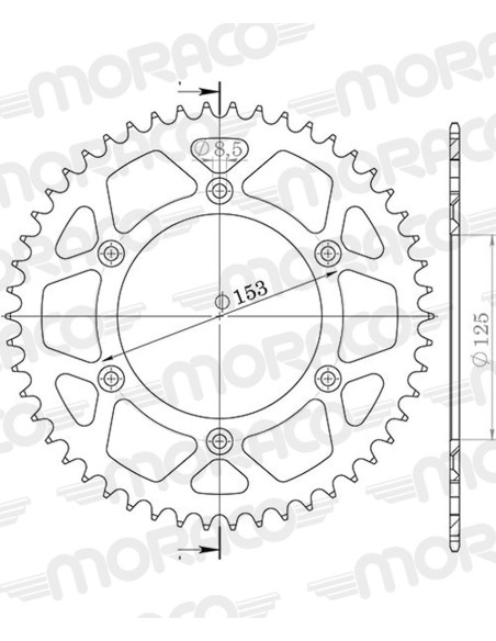 Couronne Stealth Supersprox Bi-métal Pas 520 Noir CA212SN
