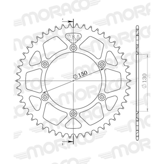 Couronne Stealth Supersprox Bi-métal Pas 520 Noir CA304SN