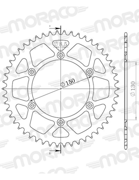 Couronne Stealth Supersprox Bi-métal Pas 520 Rouge CA304SR