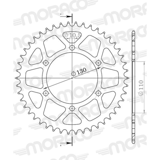 Couronne Alu Supersprox Anti Boue Pas 520 Noir AD812X