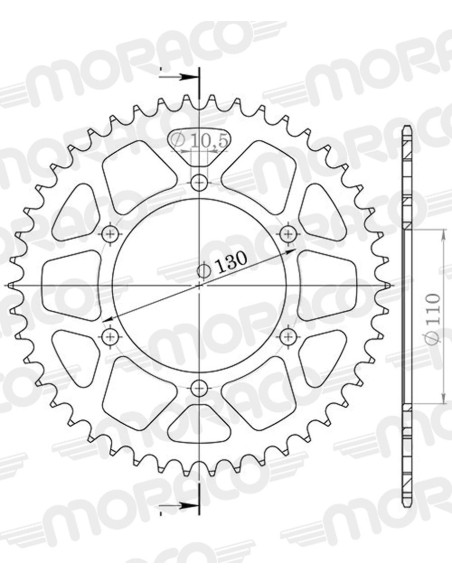 Couronne Alu Supersprox Anti Boue Pas 520 Noir AD812X