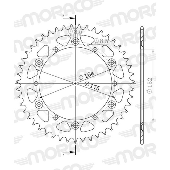Couronne Stealth Supersprox Bi-métal Pas 520 Noir CC500SN