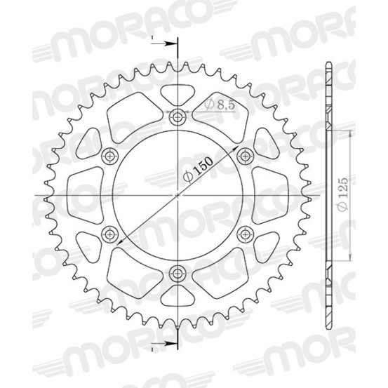 Couronne Stealth Supersprox Bi-métal Pas 520 Noir CO304SN