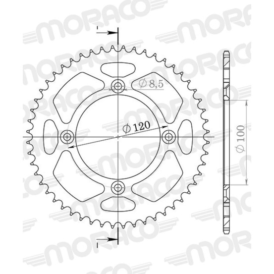 Couronne Stealth Supersprox Bi-métal Pas 530 Bleu CE104SB