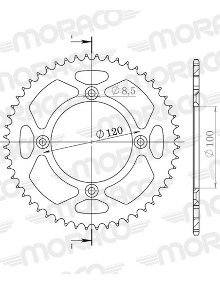 Couronne Stealth Supersprox Bi-métal Pas 530 Bleu CE104SB