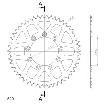 Couronne Alu Supersprox Anti Boue Pas 520 Noir AU314X