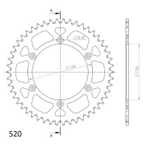 Couronne Alu Supersprox Anti Boue Pas 520 Bleu AF206XB