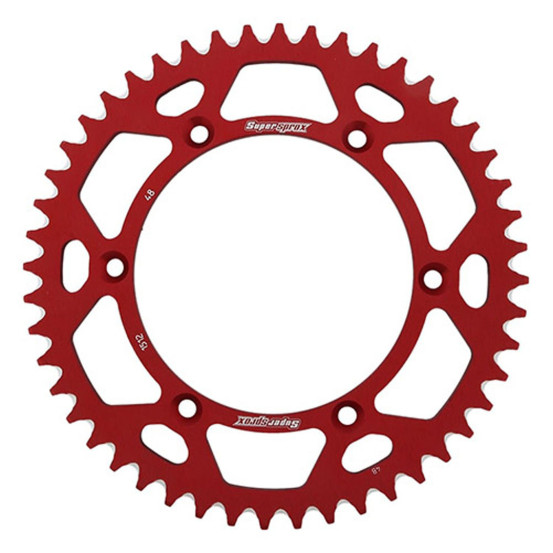 Couronne Alu Supersprox Anti Boue Pas 520 Rouge AF206XR