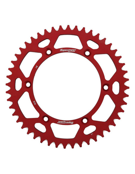 Couronne Alu Supersprox Anti Boue Pas 520 Rouge AF206XR
