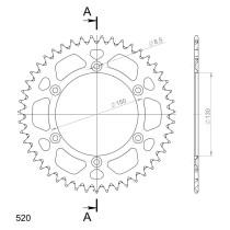 Couronne Alu Supersprox Anti Boue Pas 520 Bleu AD323XB