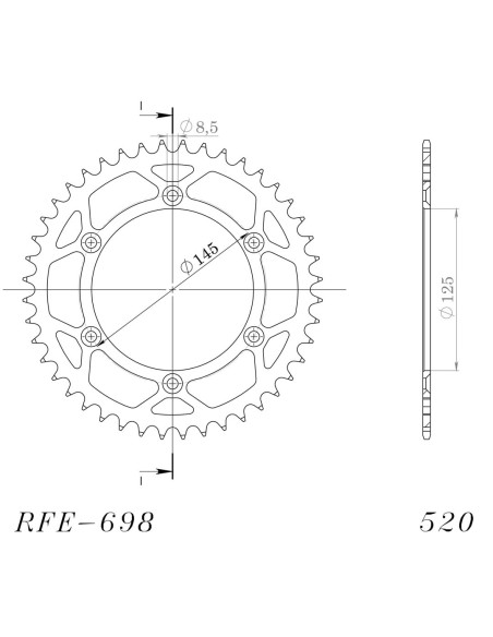 Couronne acier Supersprox Pas 520 RFE-698