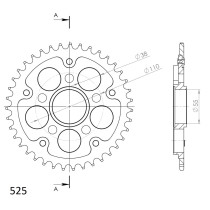 Couronne Stealth Supersprox Bi-métal Pas 520 Or CL605SG