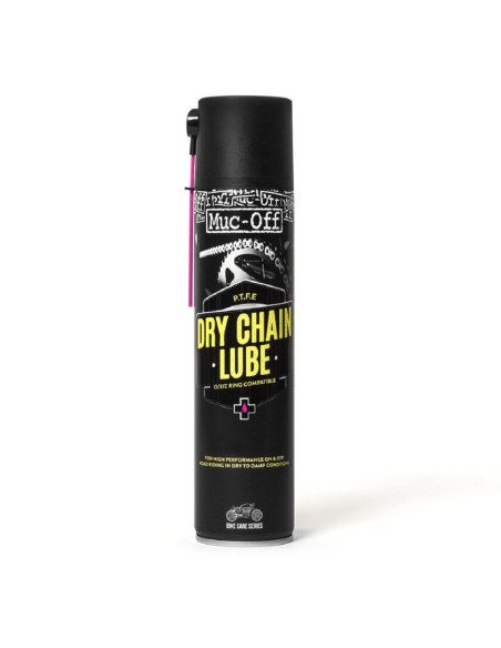 Spray graisse chaine MUC-OFF Dry Chain Lube odeur banane 50ml